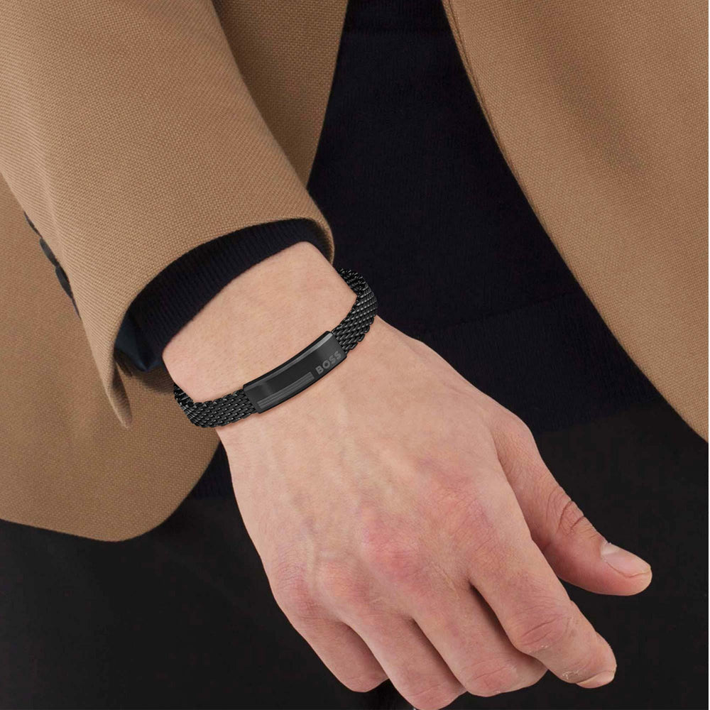 Hugo Boss Black Alen Mens Mesh Bracelet 2