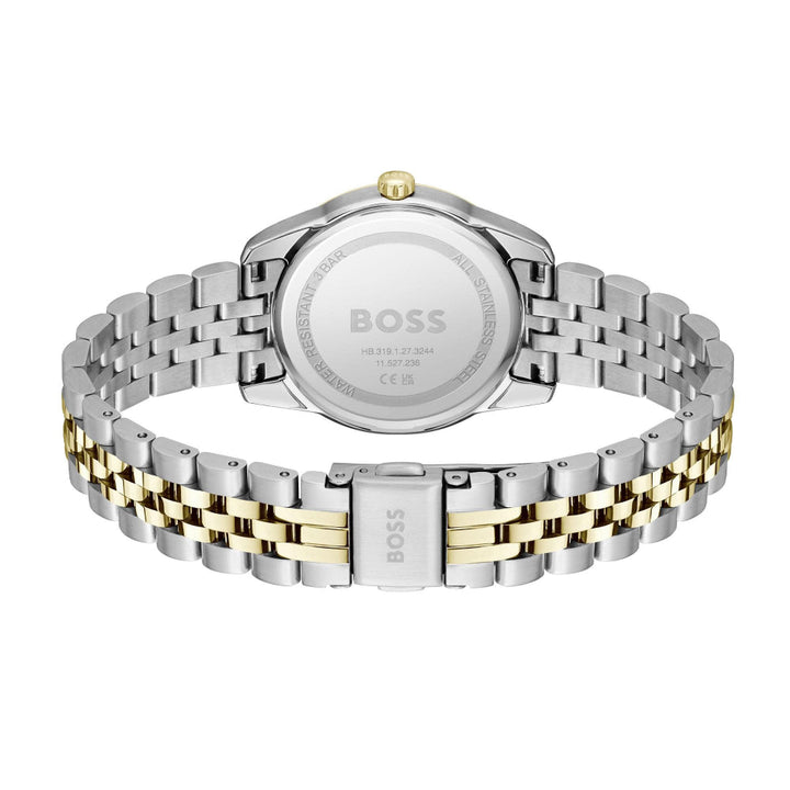 Hugo Boss Gold and Silver Black Graceful Precious Round Ladies Bracelet Watch 5