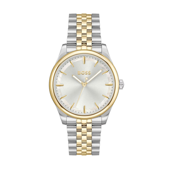 Hugo Boss Gold and Silver White Graceful Round Ladies Watch 1