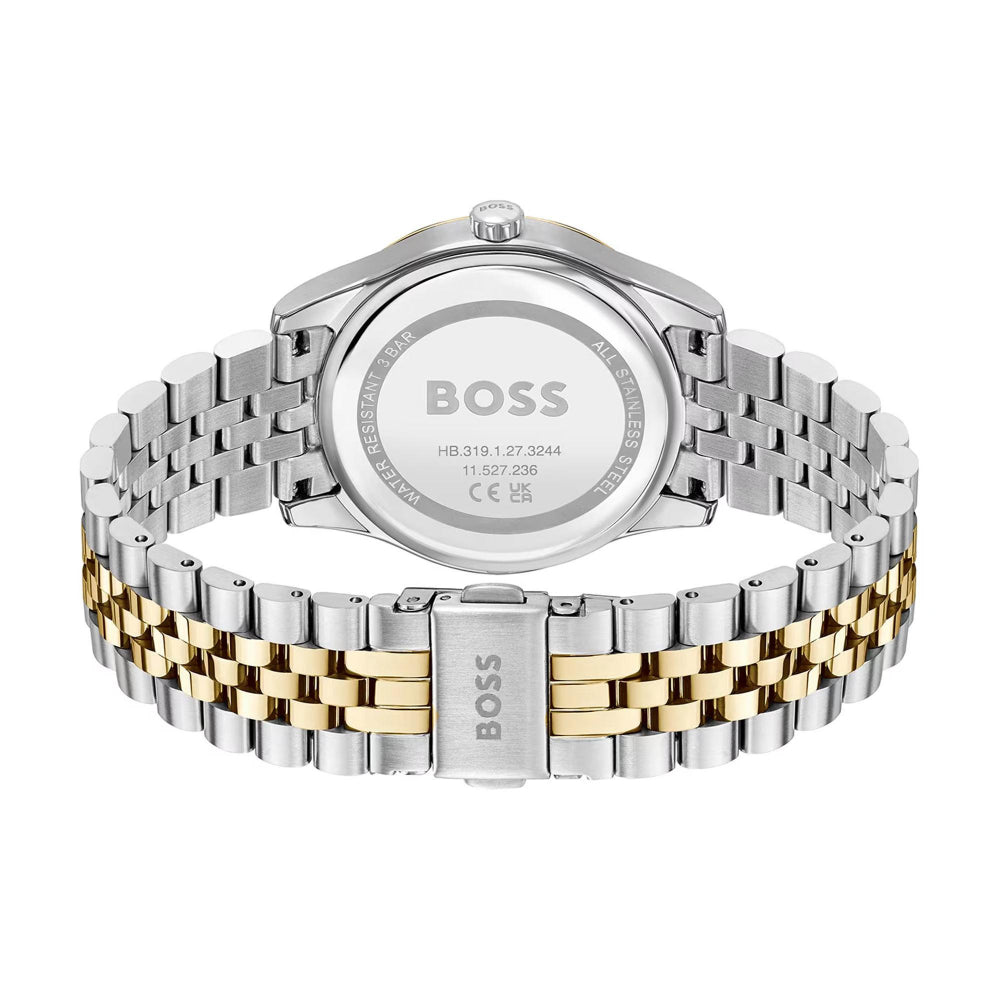 Hugo Boss Gold and Silver White Graceful Round Ladies Watch 4