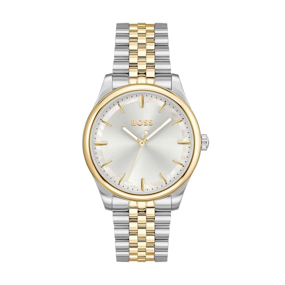 Hugo Boss Gold and Silver White Graceful Round Ladies Watch - MococoHugo Boss1502779885997589918Watches and Accessories