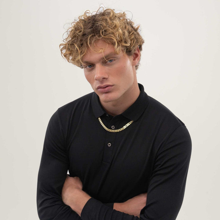 Hugo Boss Gold Curb Logo Link Chain Necklace 3