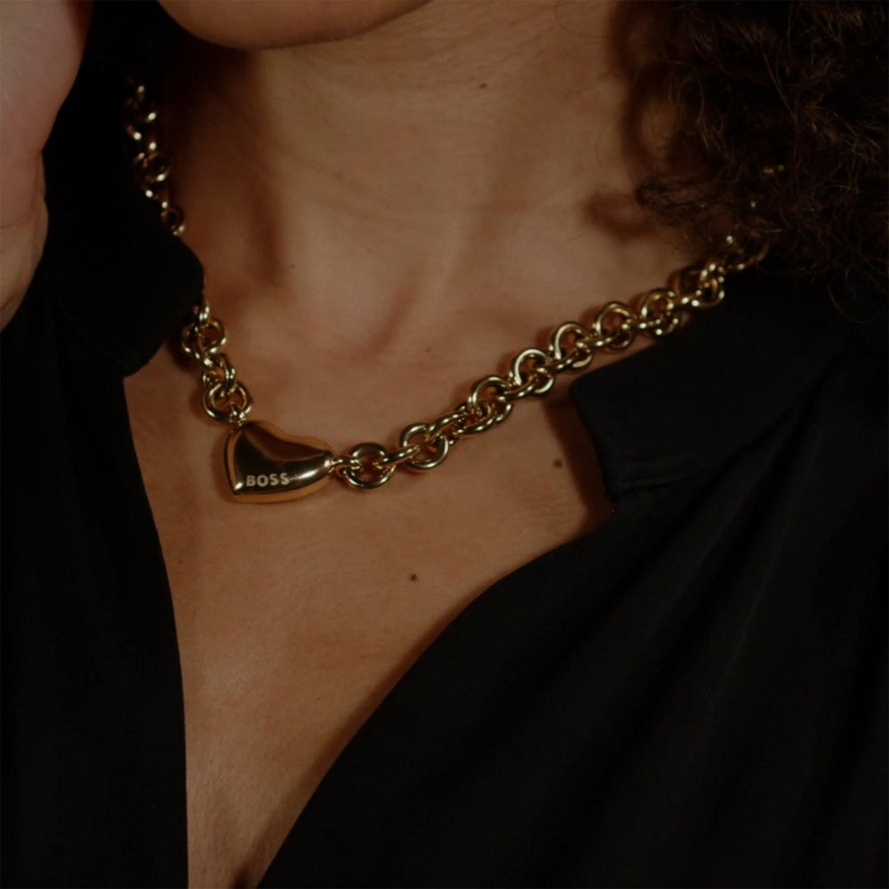 Hugo Boss Gold Honey Love Ladies IP Necklace 2