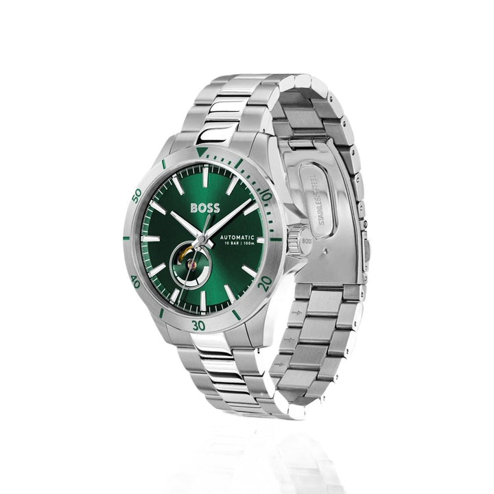 Hugo Boss Green Stainless Steel Dial Automatic Watch - MococoHugo Boss1514200Watches and Accessories
