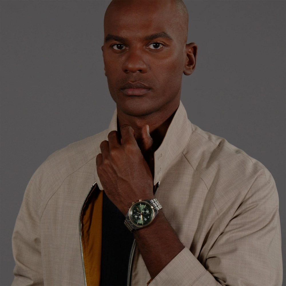 Hugo Boss Green Two Dial Chronograph Watch - MococoHugo Boss1514195Watches and Accessories