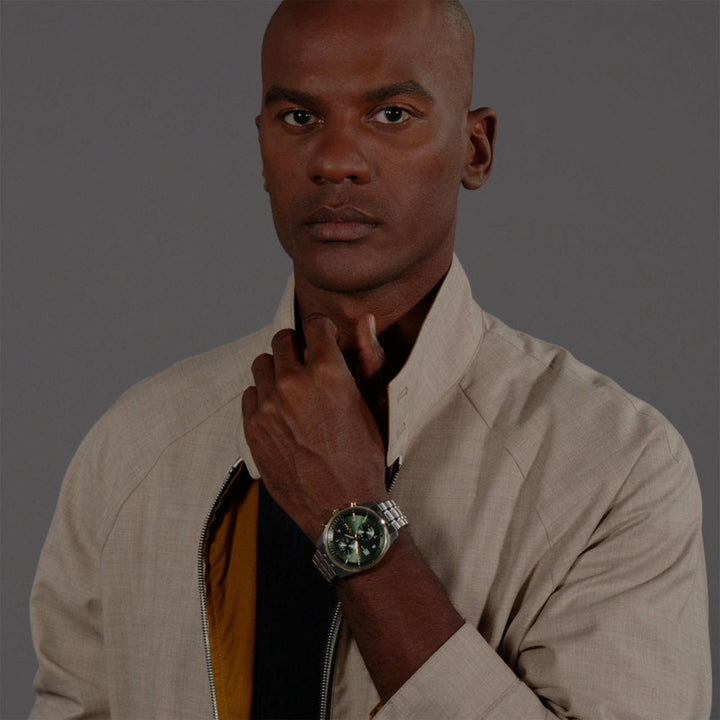 Hugo Boss Green Two Dial Chronograph Watch - MococoHugo Boss1514195Watches and Accessories