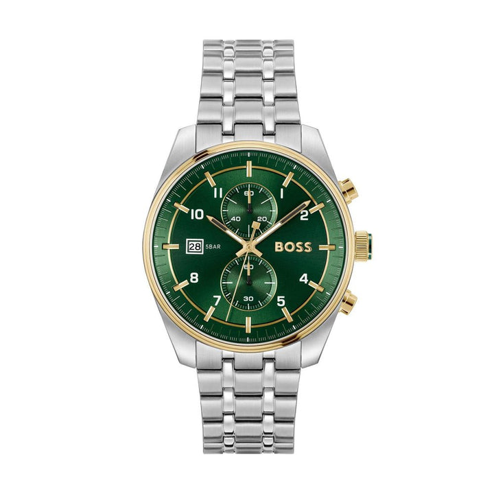 Hugo Boss Green Two Dial Chronograph Watch - MococoHugo Boss1514195Watches and Accessories