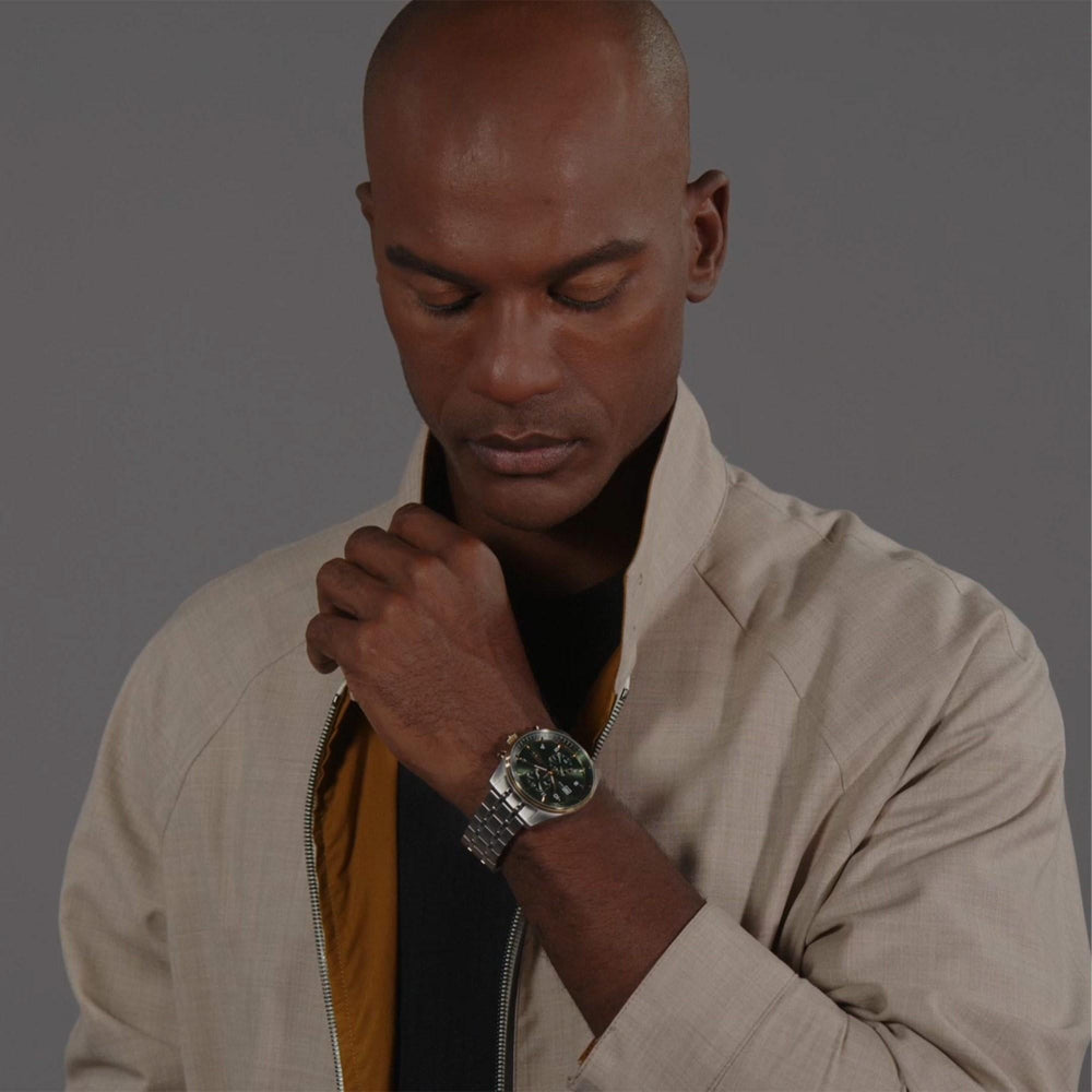 Hugo Boss Green Two Dial Chronograph Watch - MococoHugo Boss1514195Watches and Accessories