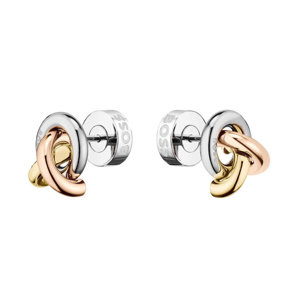 Hugo Boss Harmonie Ladies Tri Tone Earrings 1