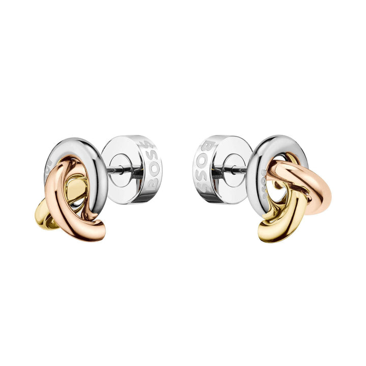 Hugo Boss Harmonie Ladies Tri Tone Earrings 1