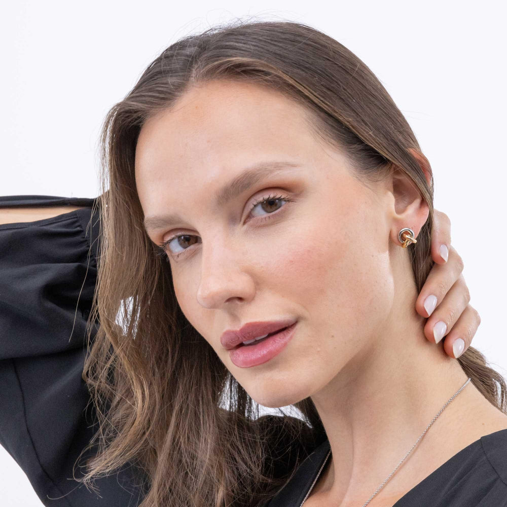 Hugo Boss Harmonie Ladies Tri Tone Earrings 2