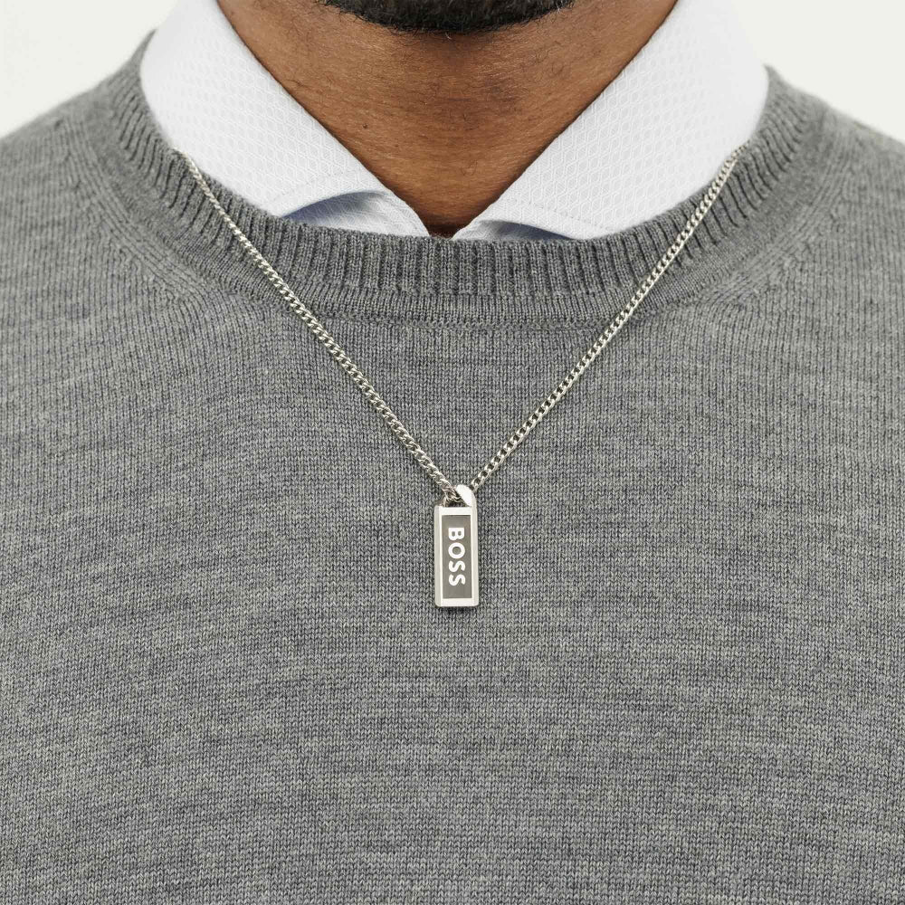 Hugo Boss Logo Plate Necklace 2