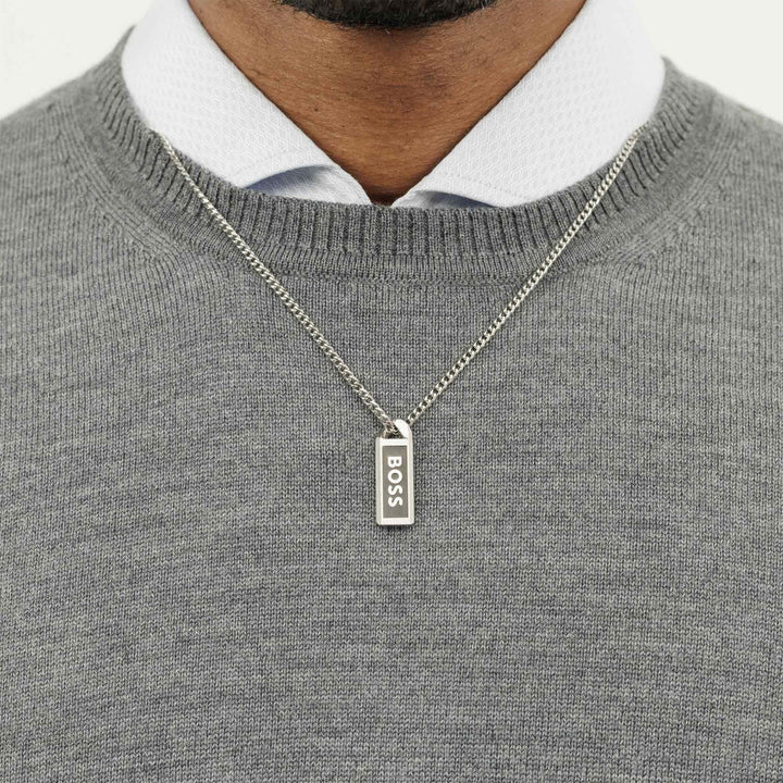 Hugo Boss Logo Plate Necklace 2