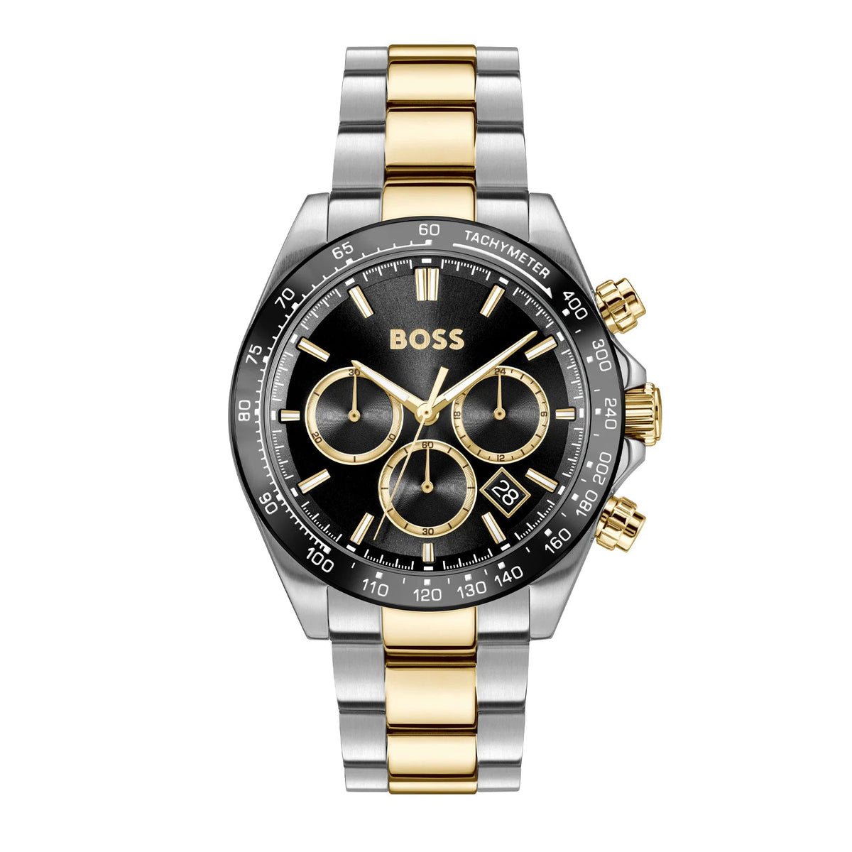 Hugo Boss Silver and Black Hero 2.0 Round Gents Bi Colour Bracelet Watch - MococoHugo Boss1514269885997645409Watches and Accessories