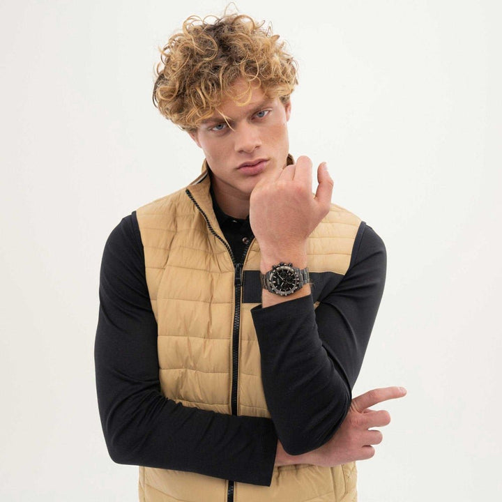 Hugo Boss Silver and Black Hero 2.0 Round Gents IP Bracelet Watch - MococoHugo Boss1514271885997645423Watches and Accessories