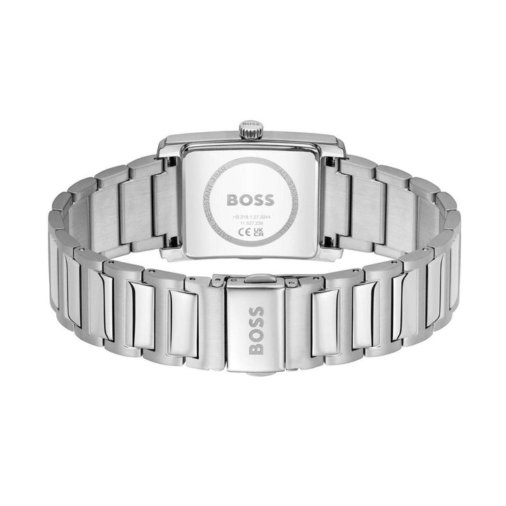 Hugo Boss Silver and Black Principle Dress Rectangle Gents Bracelet Watch 5