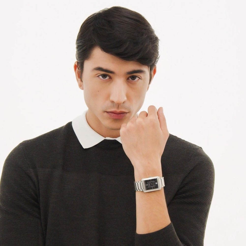 Hugo Boss Silver and Black Principle Dress Rectangle Gents Bracelet Watch - MococoHugo Boss1514297885997648042Watches and Accessories