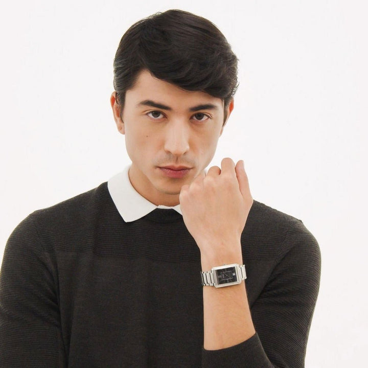 Hugo Boss Silver and Black Principle Dress Rectangle Gents Bracelet Watch - MococoHugo Boss1514297885997648042Watches and Accessories