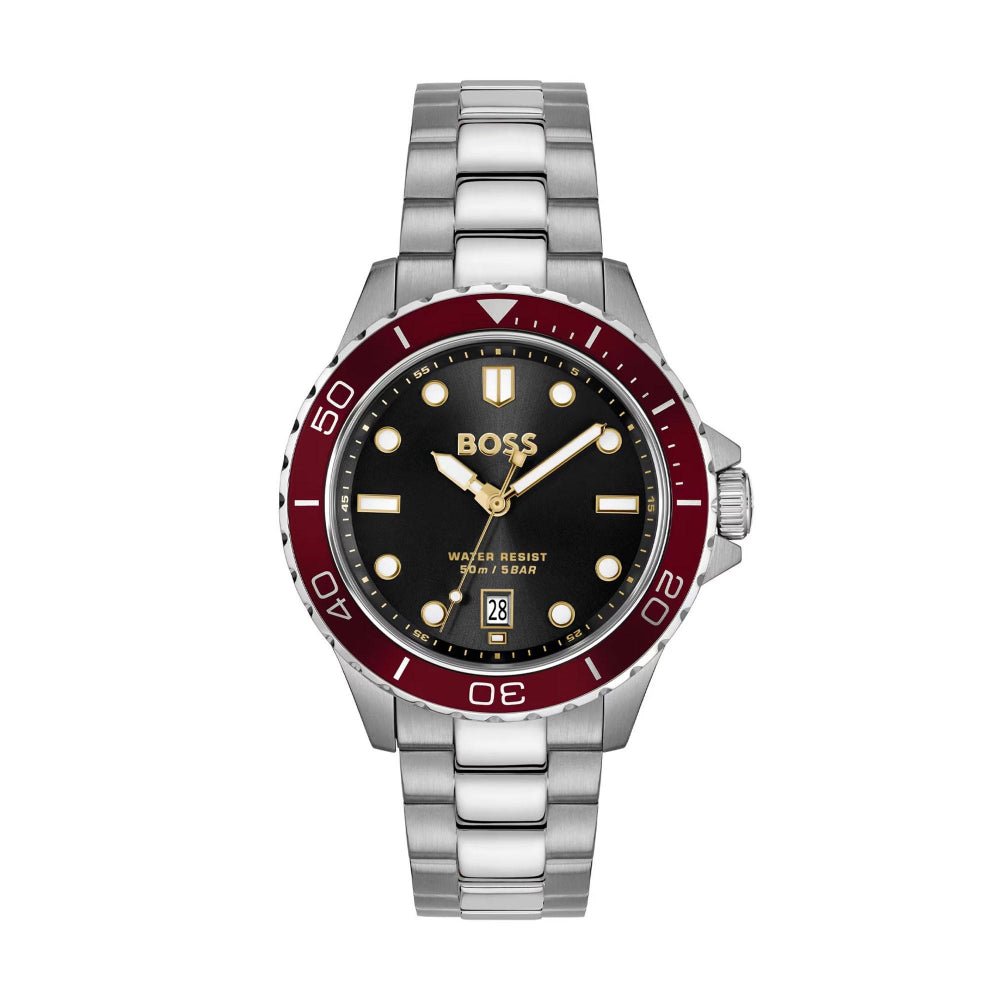 Hugo Boss Silver and Black Troper Sport Round Gents Bracelet Watch - MococoHugo Boss1514304885997652834Watches and Accessories