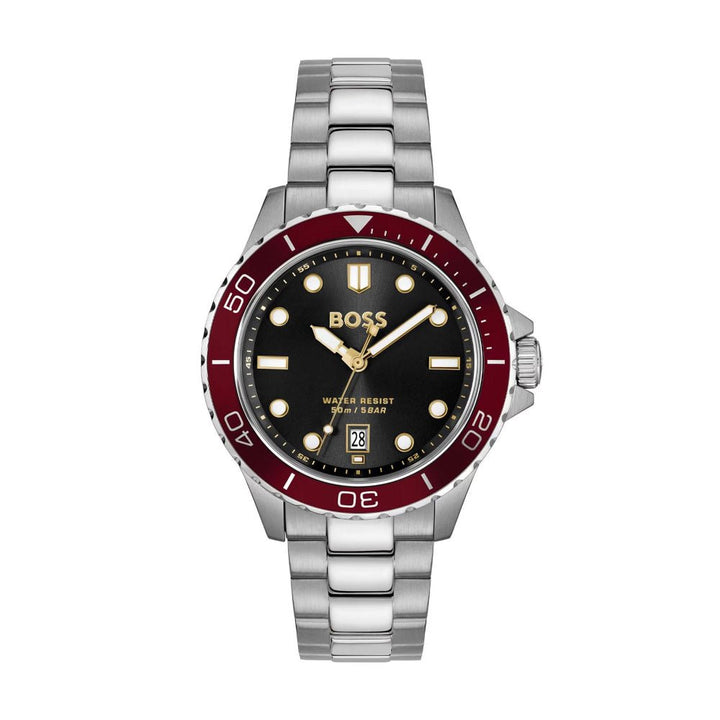 Hugo Boss Silver and Black Troper Sport Round Gents Bracelet Watch - MococoHugo Boss1514304885997652834Watches and Accessories