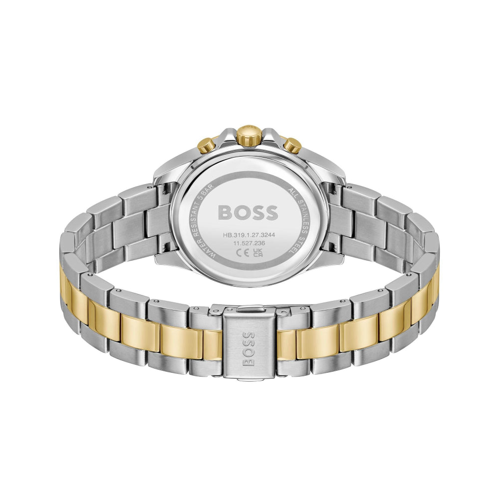 Hugo Boss Silver and Green Alley Round Ladies Sport Lux Bi Colour Bracelet Watch 5