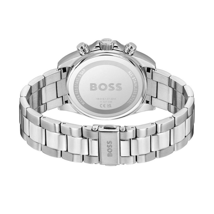 Hugo Boss Silver and Green Hero 2.0 Round Gents Bracelet Watch 5