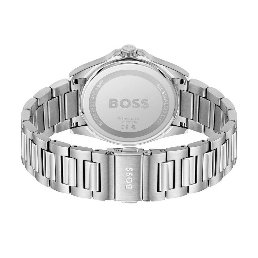 Hugo Boss Silver Black Grooved Dial Watch 5