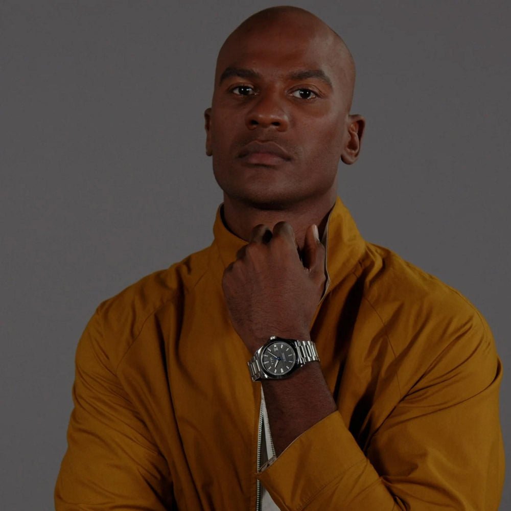 Hugo Boss Silver Black Grooved Dial Watch - MococoHugo Boss1514170Watches and Accessories