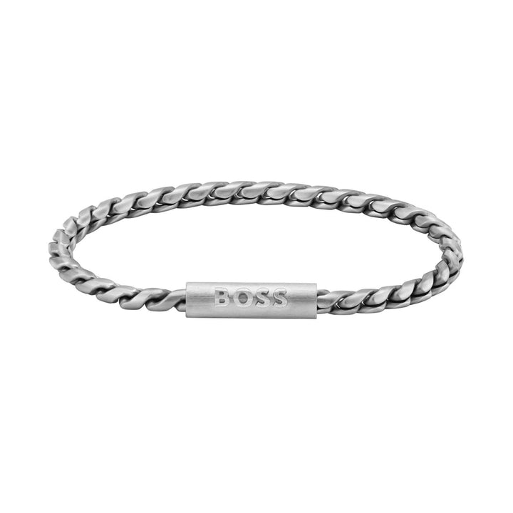 Hugo Boss Silver Braided Chain Cuff 1