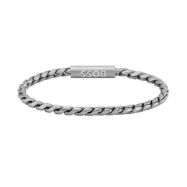 Hugo Boss Silver Braided Chain Cuff 4