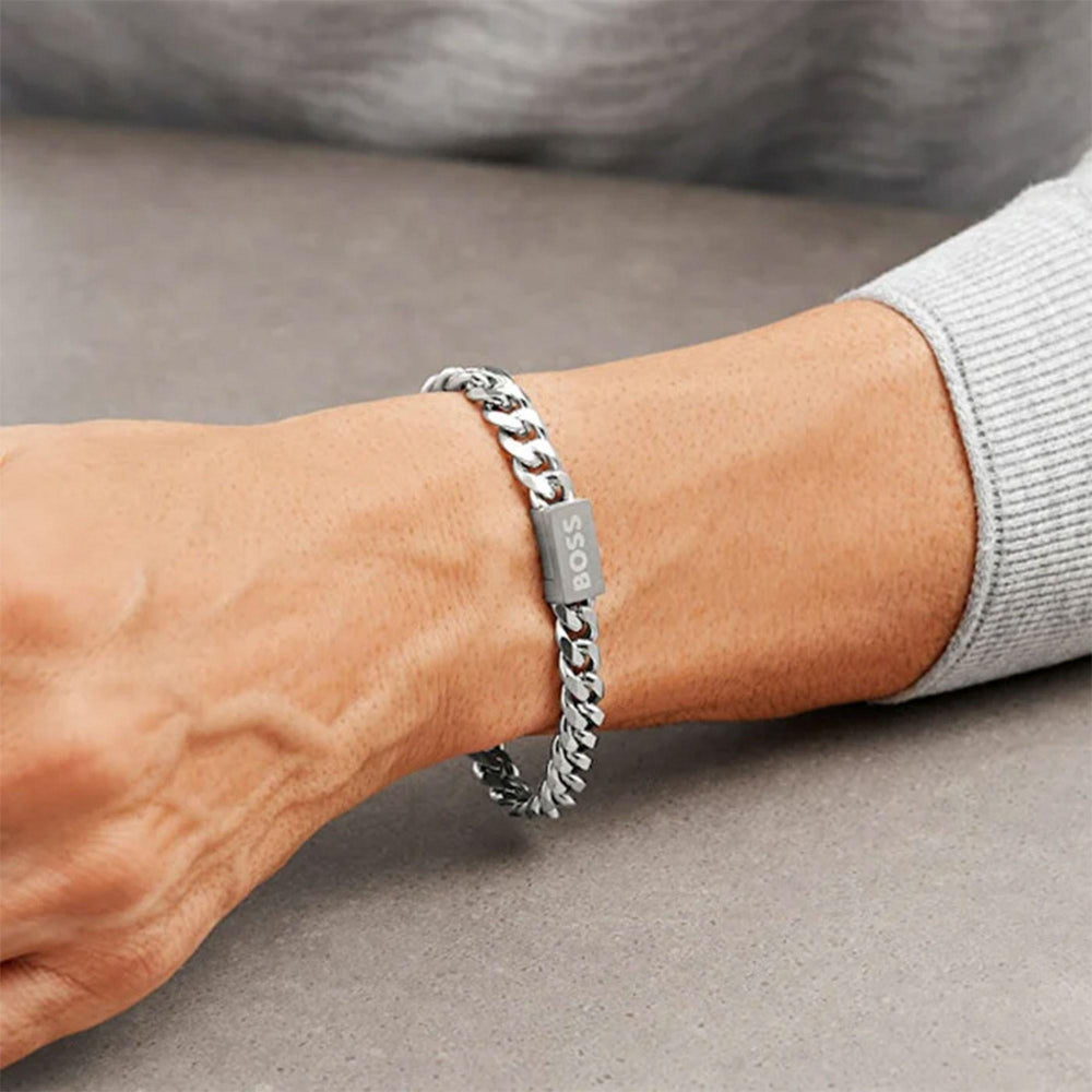 Hugo Boss Silver Chain Mens Bracelet 2