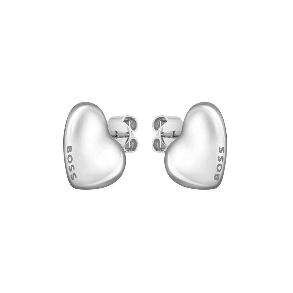 Hugo Boss Silver Honey Ladies Heart Earrings 1