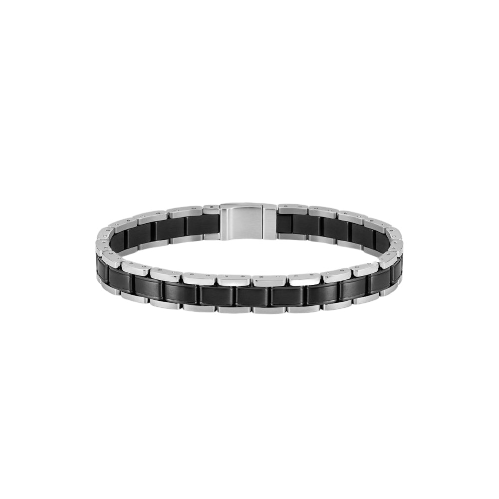 Hugo Boss Silver Steel Black Plated Cuff - MococoHugo Boss1580665Bracelets