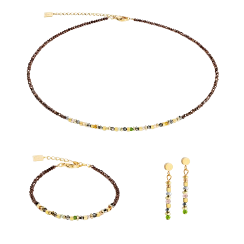 Coeur De Lion Brown-Olive Golden Whisper Necklace