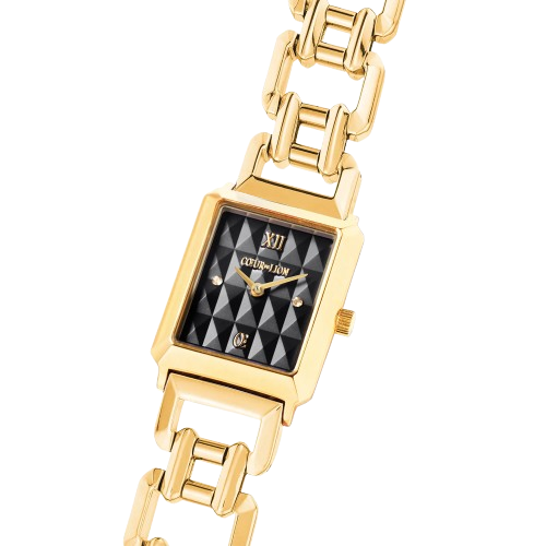 Coeur De Lion Gold Iconic Spikes Black Statement Watch