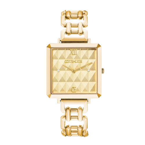 Coeur De Lion Gold Iconic Cube Spikes Statement Watch