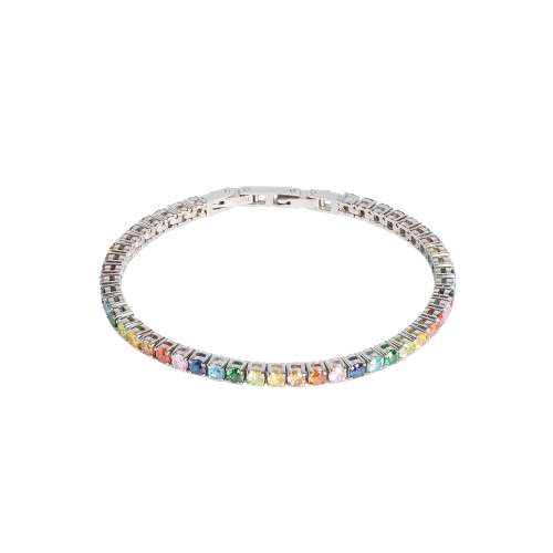 Coeur De Lion Silver Multicolour Tennis Bracelet