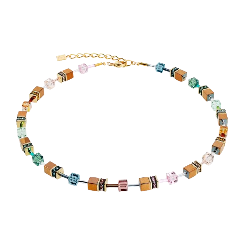 Coeur De Lion Gold GeoCUBE® Iconic Metallic Art Nouveau Necklace