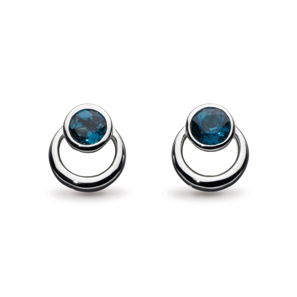Kit Heath Bevel Cirque Blue Topaz Stud Earrings - MococoKit Heath30135LBTRPEarrings