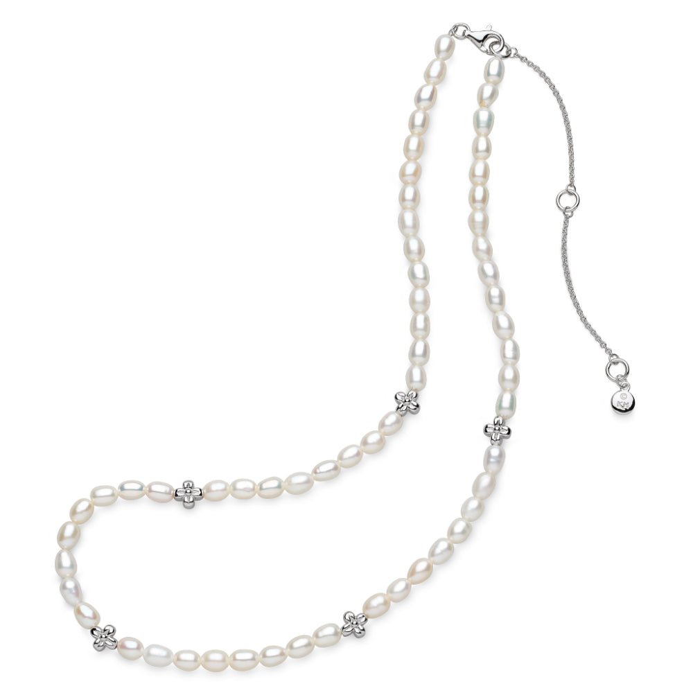 Kit Heath Blossom Flyte Honey Flower FP RP Rice Pearl 18″ Station Necklace - MococoKit Heath90332FP5038159173622Necklaces