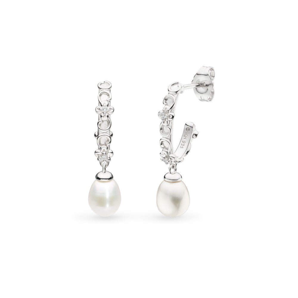 Kit Heath Blossom Flyte Honey Flower Pearl Oval Hoop Earrings - MococoKit Heath50334FPC5038159170355Earrings