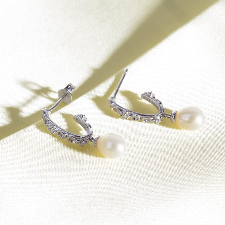 Kit Heath Blossom Flyte Honey Flower Pearl Oval Hoop Earrings - MococoKit Heath50334FPC5038159170355Earrings