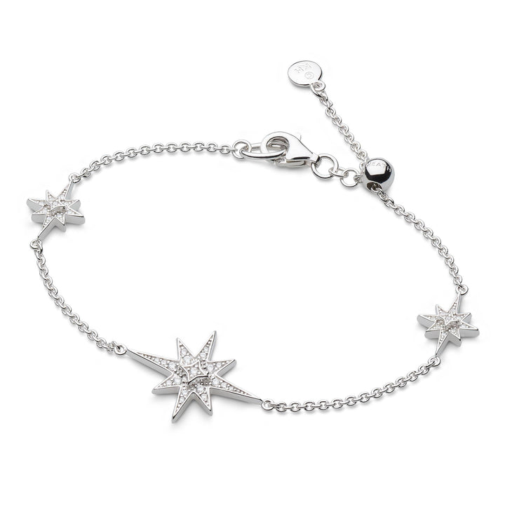Kit Heath Céleste North Star CZ RP Station 7" Slider Bracelet (A) - MococoKit Heath70456CZ5038159173547Bracelets