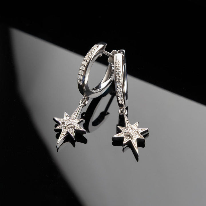 Kit Heath Celeste North Star Hinged Hoop Drop Earrings - MococoKit Heath50456CZ5038159173530Earrings