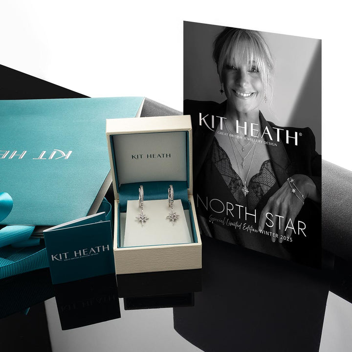 Kit Heath Celeste North Star Hinged Hoop Drop Earrings - MococoKit Heath50456CZ5038159173530Earrings