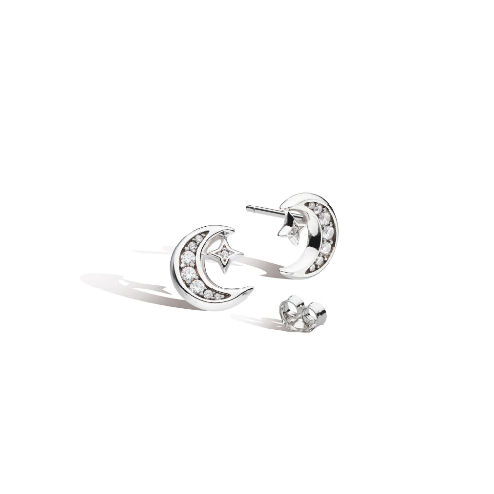 Kit Heath Celeste Small Crescent Moon Stud Earrings image 2