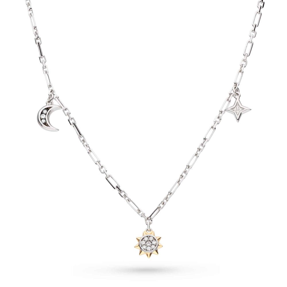 Kit Heath Celeste Sun, Moon & Star Station Necklace - MococoKit Heath90494GCZ5038159163814Necklaces