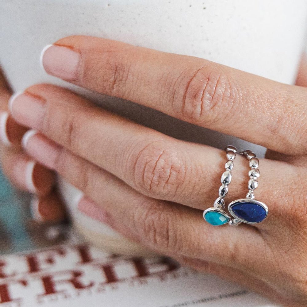 Kit Heath Coast Pebble Azure Grande Gemstone Ring - MococoKit Heath10173LP/KRings