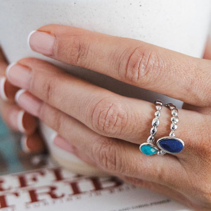 Kit Heath Coast Pebble Azure Grande Gemstone Ring - MococoKit Heath10173LP/KRings