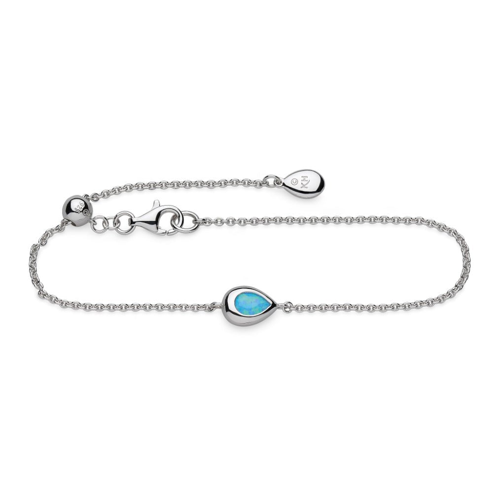 Kit Heath Coast Pebble Blue Blue Opal (Syn) RP 7″ Slider Bracelet (A) - MococoKit Heath70190BSO5038159173684Bracelets